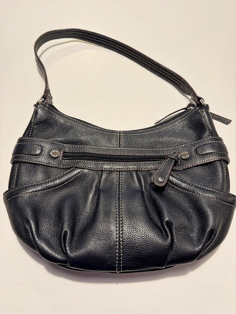 Tignanello Black Leather Shoulder Bag